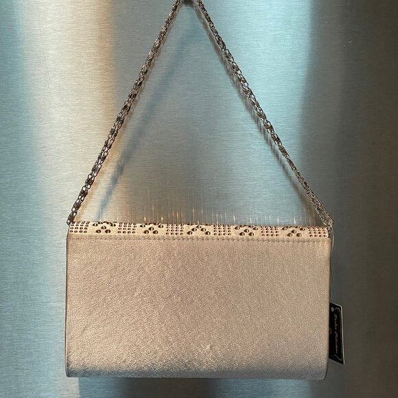 Elegant Beaded Evening Bag -Long or Short Shoulder Chain - NEW With Tags - Picture 3 of 9